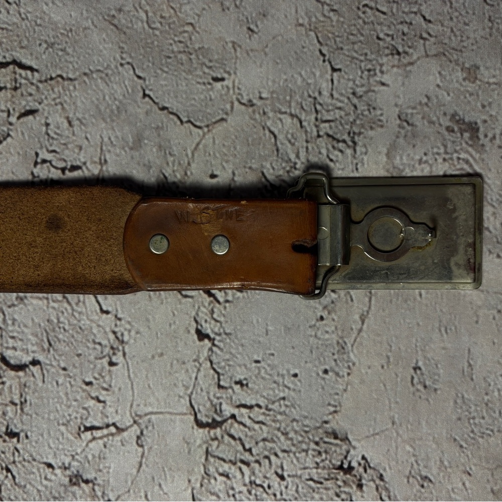 Vintage Western Belt with Vintage Buckle - Picture 11 of 12